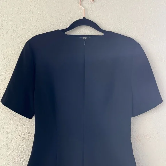 Women's Cinq a Sept Fontaine Fit Flare Dress Ruffle Layer Black Lined Size 4 NEW